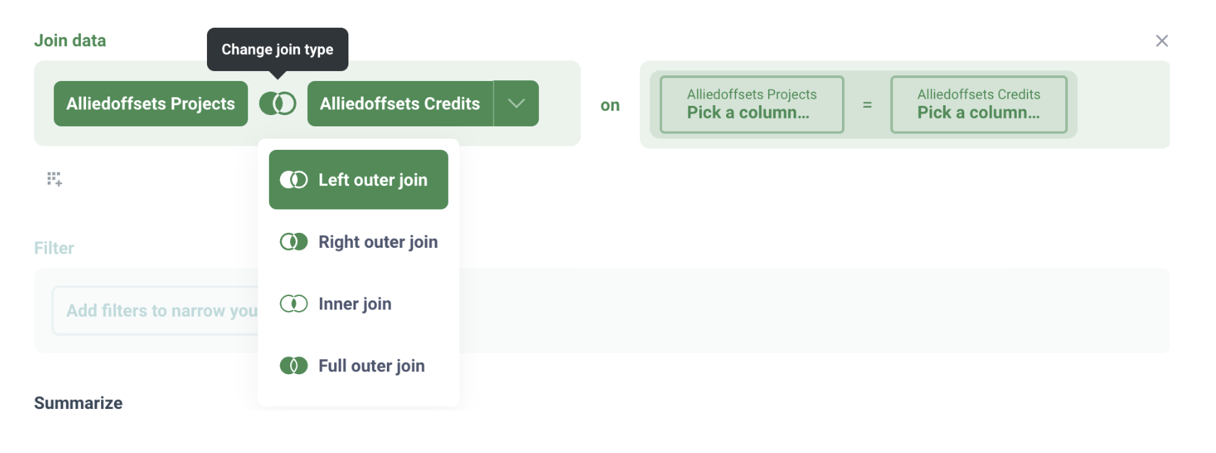 Joining data example in Metabase
